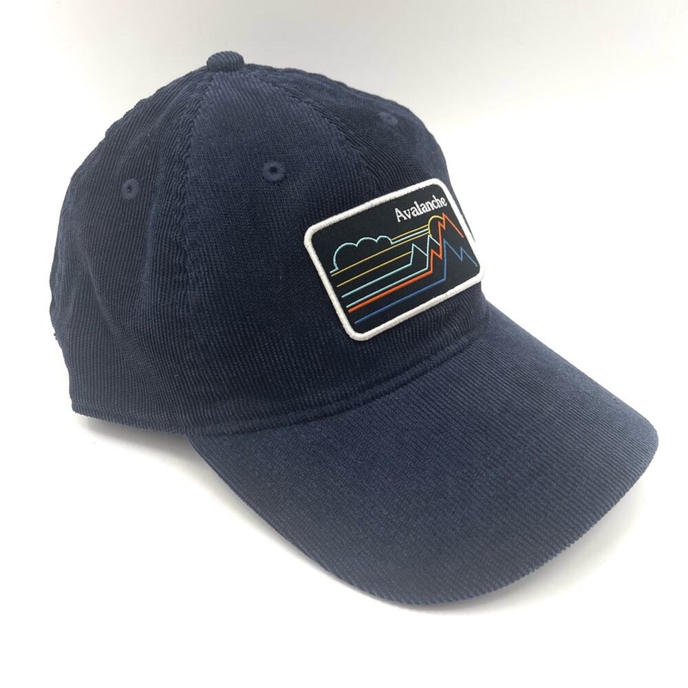 AVALANCHE Outdoor Supply Company Hat Corduroy Front Patch Adjustable Navy Hiking